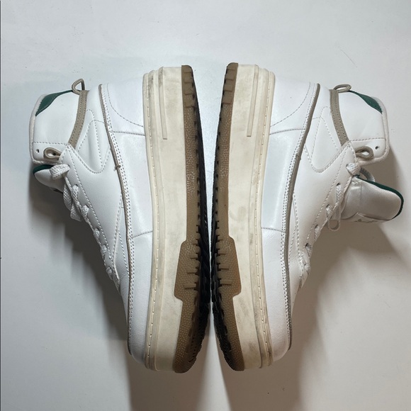 Reebok White and Green High-Top Sneakers - Picture 6 of 7